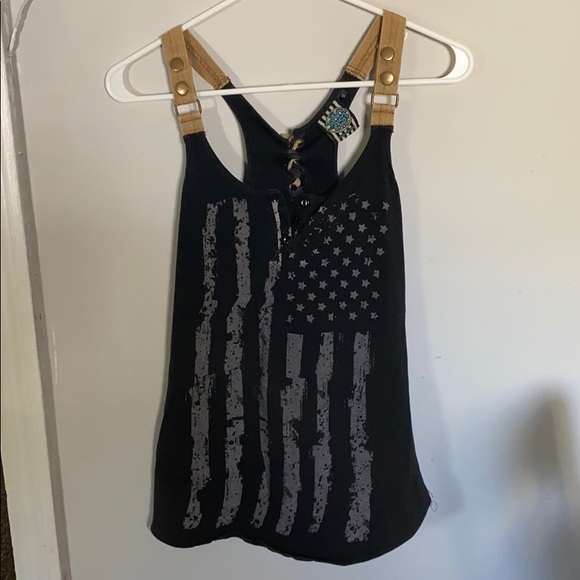 Too Fast Tops - American Flag Tank Top